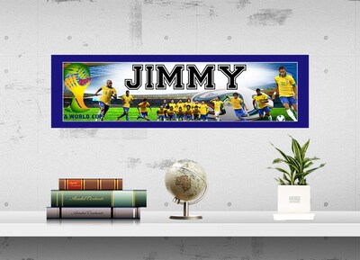 Brazil National Football Team - Personalized Poster with Your Name, Birthday Banner, Custom Wall Décor, Wall Art - image3